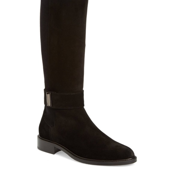 Aquatalia Giada black suede riding boots - Picture 2 of 7